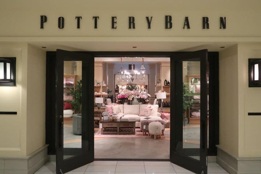Pottery Barn at Shops at Riverside, an upscale mall.