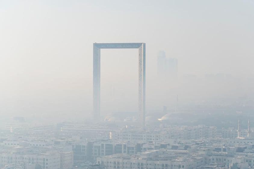 Spectacular panorama of the world's largest, in Dubai.