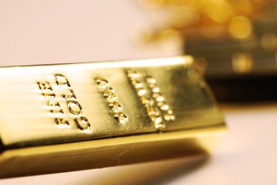 A 999.9 purity gold bar.