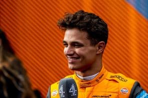Lando Norris from the United Kingdom in McLaren F1 Team colors.