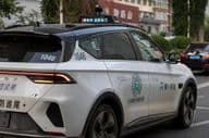 Self-driving electric robotaxi by Chinese tech company Baidu.