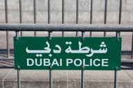 Dubai police roadblock.