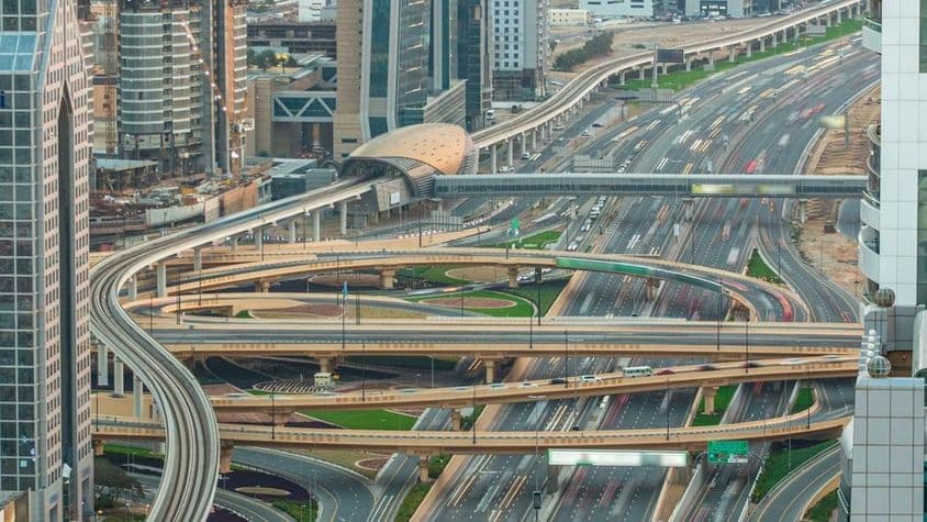 Sheikh Zayed Road in Downtown Dubai.