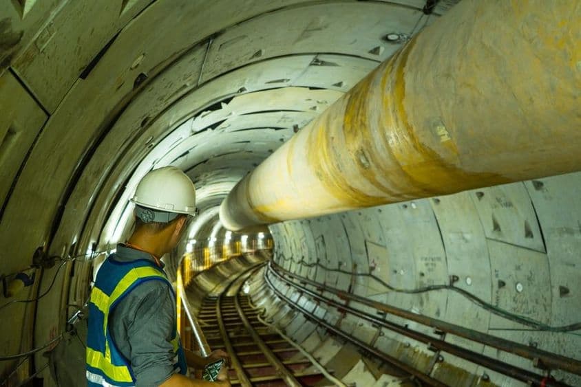 Underground tunnel infrastructure.