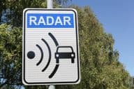 Radar signal on a road sign.