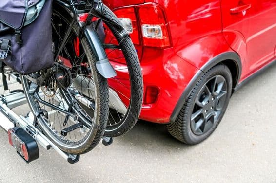 A bicycle carrier, a Hitch Bike Rack.
