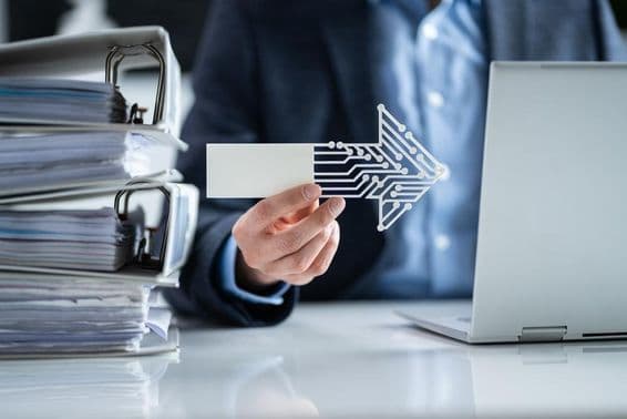 Tax electronic invoice, digital transformation.