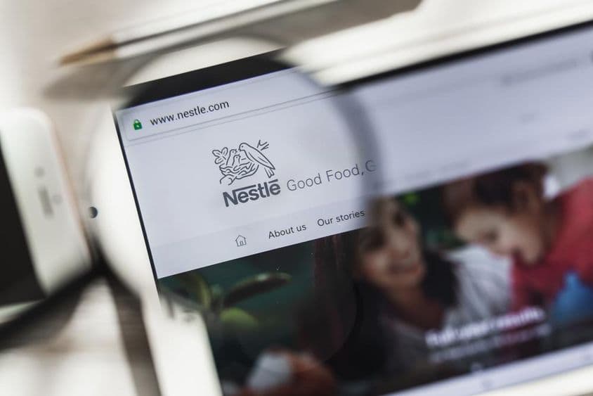 Nestlé, SA official website homepage.