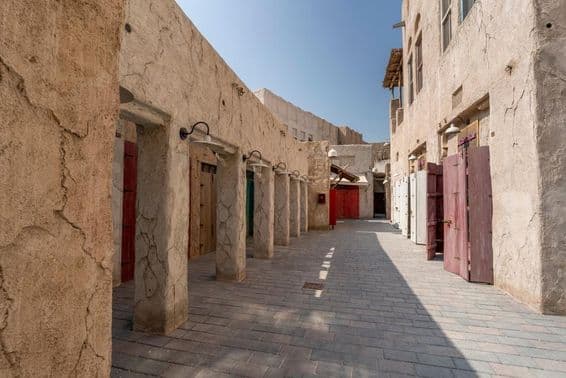 Dubai old town with traditional house.