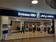 EMIRATES BANK store in the BurJuman shopping center, Dubai.