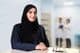 Emirati local woman looking forward.