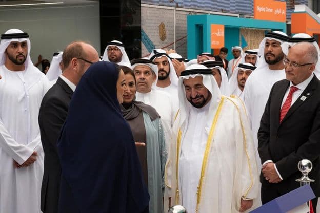 The Ruler of Sharjah inaugurating the Sharjah International Book Fair.