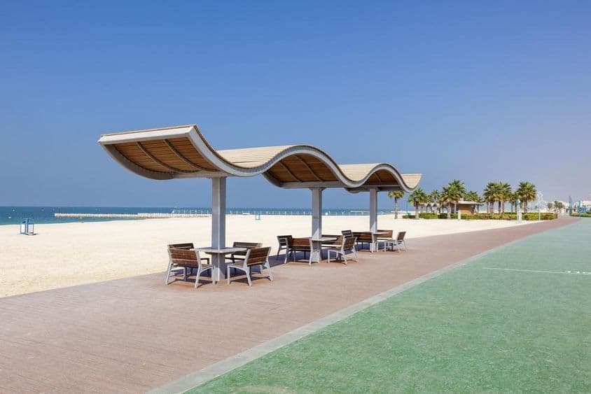 The public beach at Umm Suqeim in Dubai.