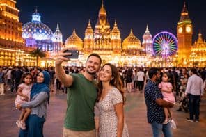 Colorful evening at Global Village experience