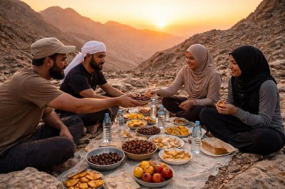 Sunset Iftar in Mountain Silence
