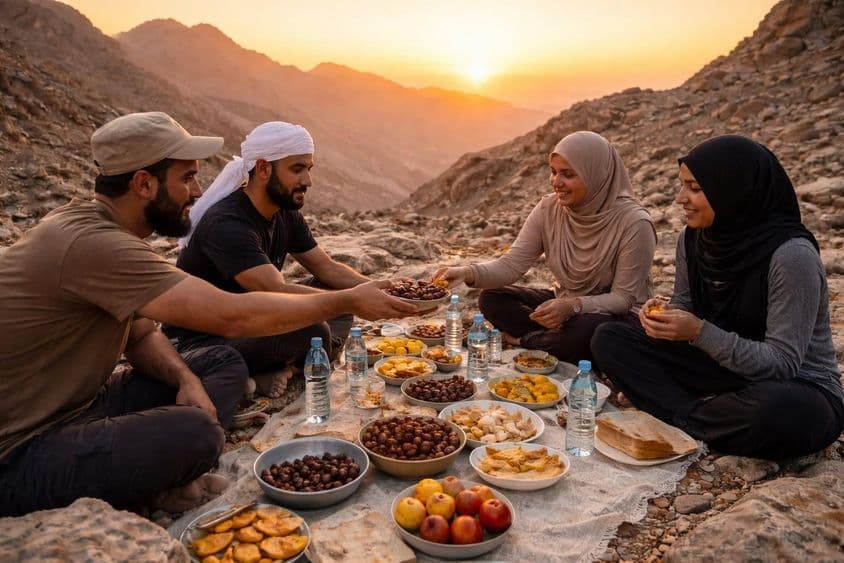 Sunset Iftar in Mountain Silence