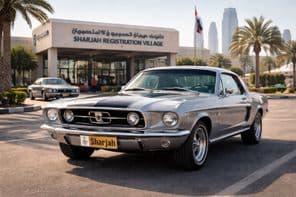 Classical license plate exchange in Sharjah