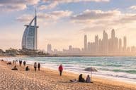 On the border of winter and spring, Temperature swing on Dubai coastline.