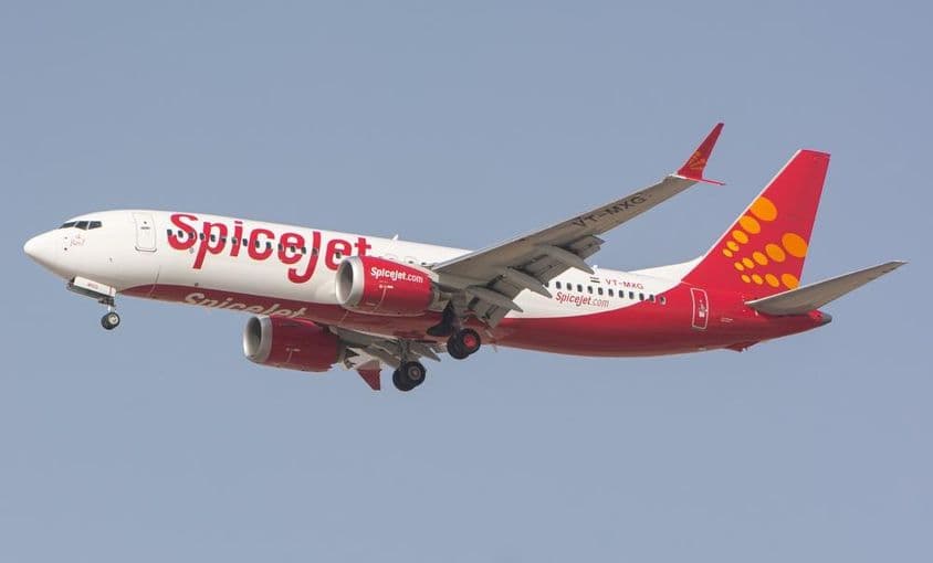 SpiceJet Airline Boeing 737 MAX aircraft.