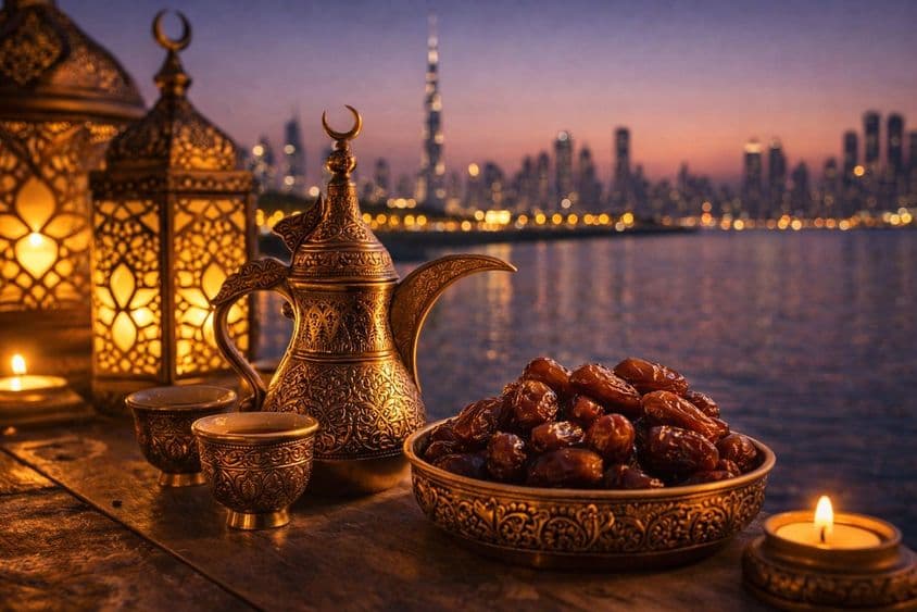 Ramadan lights by the shores of Dubai.