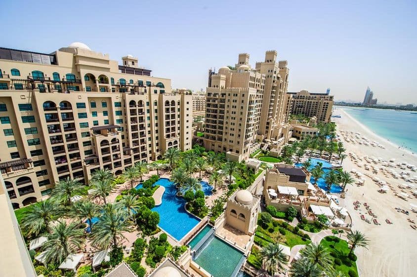 The Fairmont The Palm luxury hotel located in Palm Jumeirah.