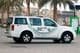 Dubai police car in motion.
