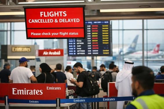 Flight cancellations due to airspace closure
