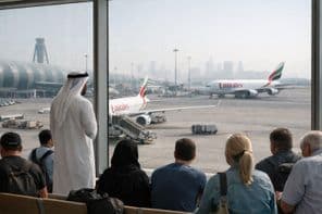 Emirates planes at Dubai airport