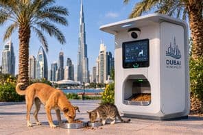 AI feeding station for stray animals