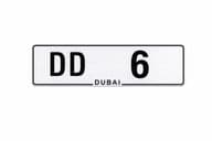 Dubai dd 6 license plate