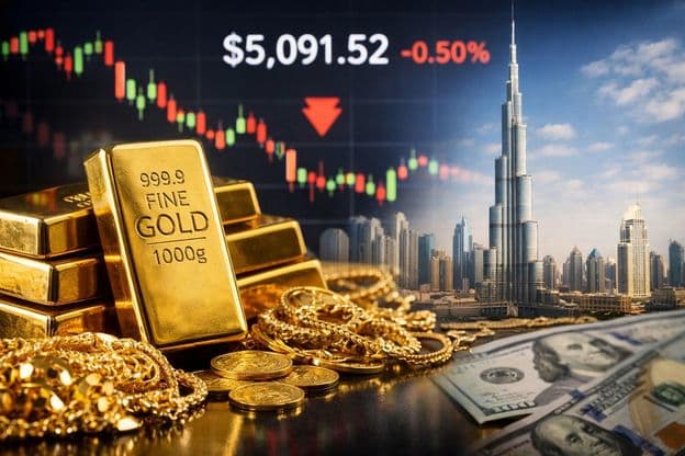 Dubai gold price decline market