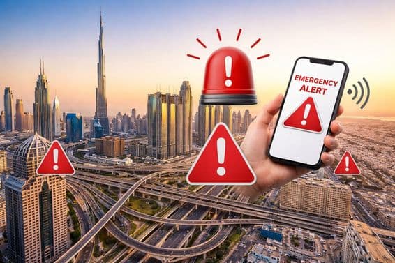 Emergency alert in Dubai