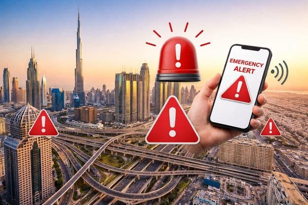 Emergency alert in Dubai