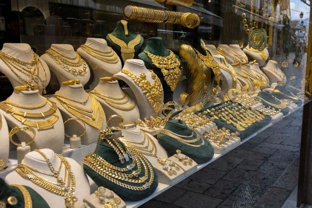 Gold jewelry in a Grand Bazaar