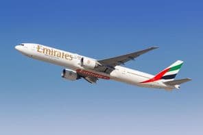 Emirates Boeing 777-300ER aircraft.