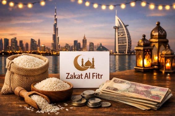 Ramadan donation under the lights of Dubai