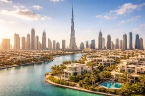 Panoramic view of luxury real estate in Dubai