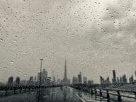 It's raining in Dubai, United Arab Emirates