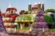 Dubai Miracle Garden filled with fairy-tale castles and over 45 million flowers.