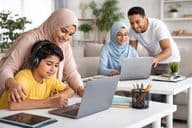 Family online learning at home