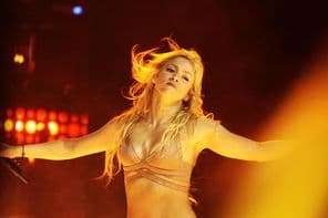 Shakira performing at the Minsk Arena