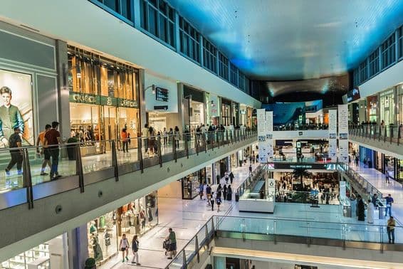 The interior of the Dubai Mall