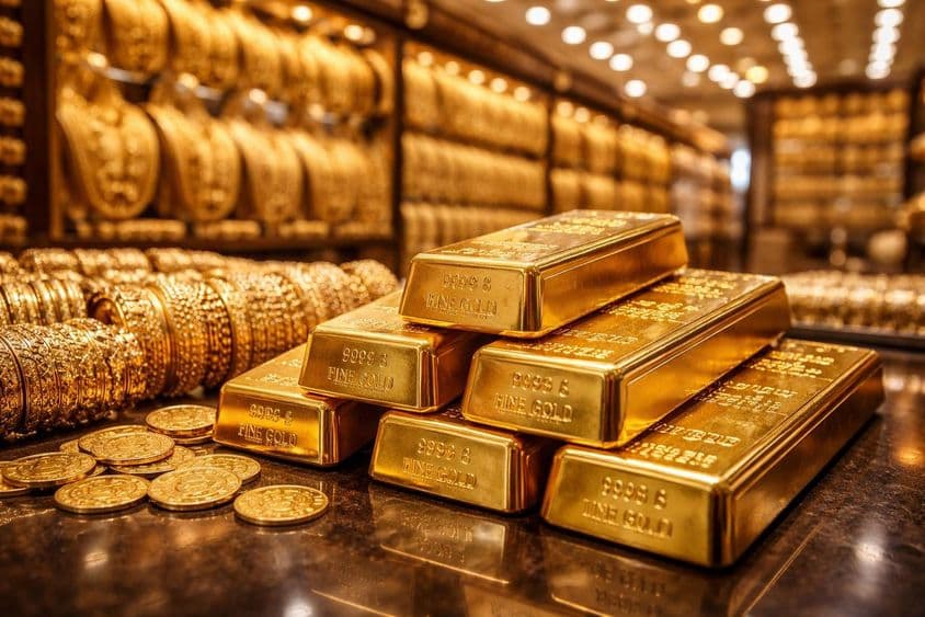 Shimmering gold market in Dubai
