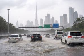 Dubai roads after rain