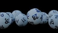 A series of lottery balls lined up