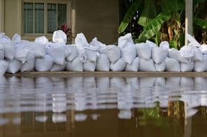 Pile of sandbags