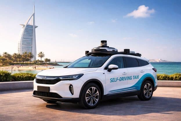 Self-driving taxi in Dubai