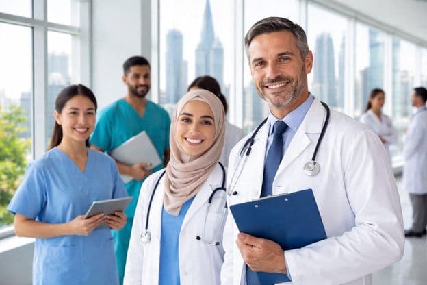 Modern healthcare team in Dubai