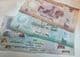 United Arab Emirates dirham paper banknotes