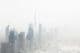 View of the cityscape in fog, Dubai, United Arab Emirates